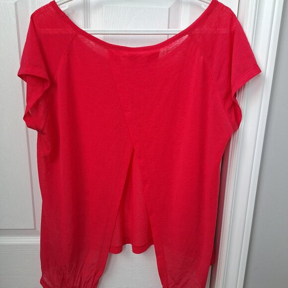 Lole Hot Pink Top With Draped Open Back - Picture 3 of 5